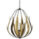 Endymion 1 Light 26 inch Aged Steel and Brass Chandelier Ceiling Light