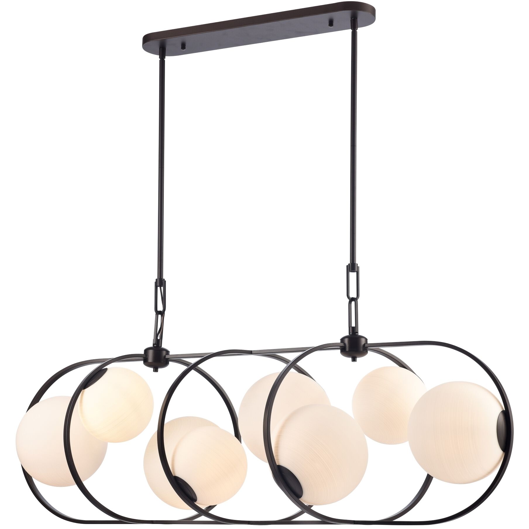 Concentro 8 Light 56 inch Dark Bronze Linear Chandelier Ceiling Light