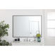 Monet 48 X 36 inch Black Wall Mirror