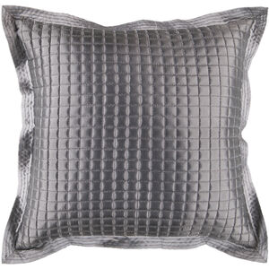 Quilted 22 inch Medium Gray Pillow Kit