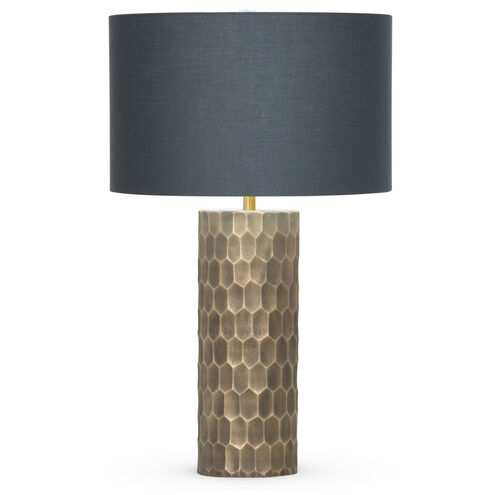 Ireland 27 inch 150.00 watt Dark Hand-Etched Brass Plated Table Lamp Portable Light