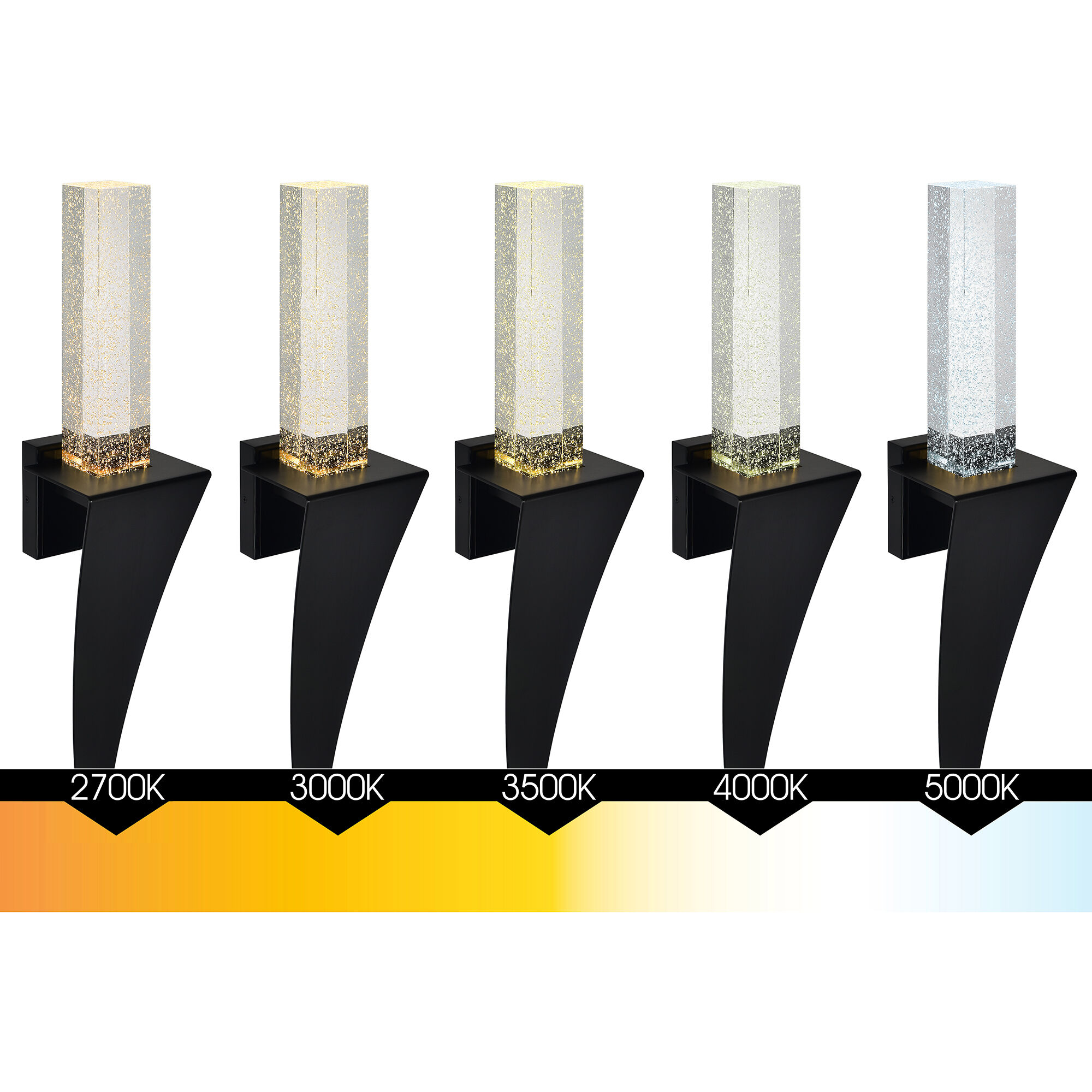 Catania LED 7 inch Black Wall Light