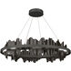 Hildene LED 38 inch Natural Iron and Oil Rubbed Bronze Pendant Ceiling Light in Natural Iron/Oil Rubbed Bronze, Circular