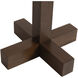 Swiss Cross 29 inch 23 watt Dark Walnut and Weathered Brass Table Lamp Portable Light