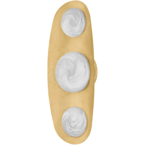 Bezel LED 7 inch Vintage Brass ADA Wall Sconce Wall Light