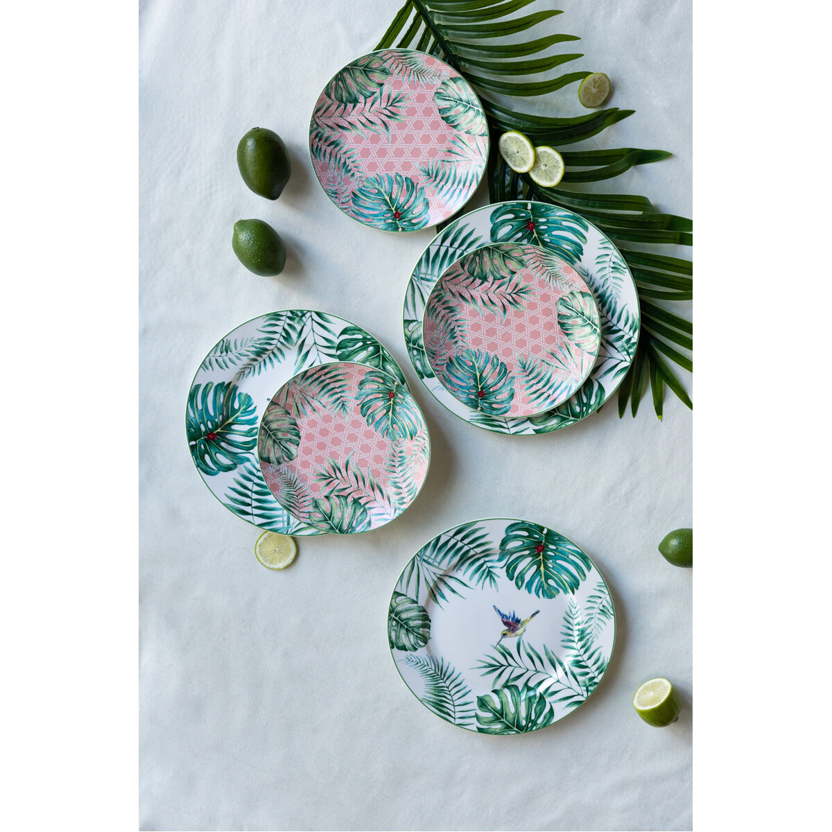 Botanical 8 X 8 inch Green Plate