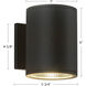Nordic LED 6 inch Black Exterior Wall Light