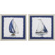 Waterside Blue and Brown Framed Art, Propac