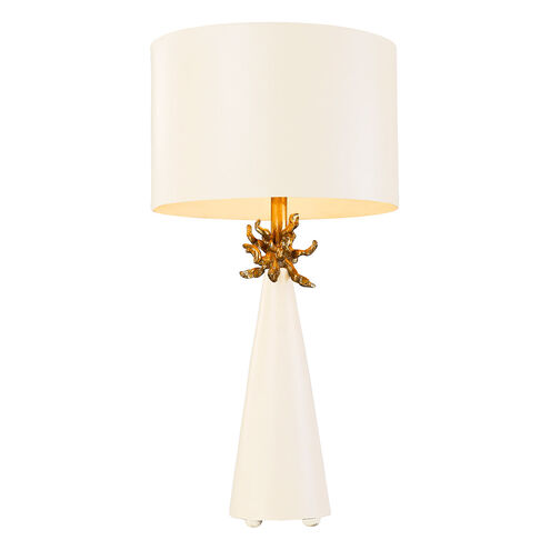 Neo 29 inch 60.00 watt French White and Gold Table Lamp Portable Light, Flambeau