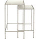Harte 26 X 22 inch Nickel/White Nesting Table, Set of 2