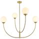 Nyomi 4 Light 42 inch Brass Chandelier Ceiling Light