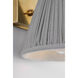 Marie Flanigan Wimberley LED 6 inch Soft Brass Bedside Wall Light in Blue Linen Pleated