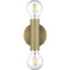 Auburn 2 Light 5 inch Antique Gold Wall Sconce Wall Light