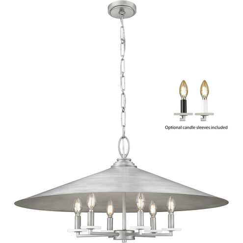 Rialto 6 Light 32 inch Signature Pewter Pendant Ceiling Light