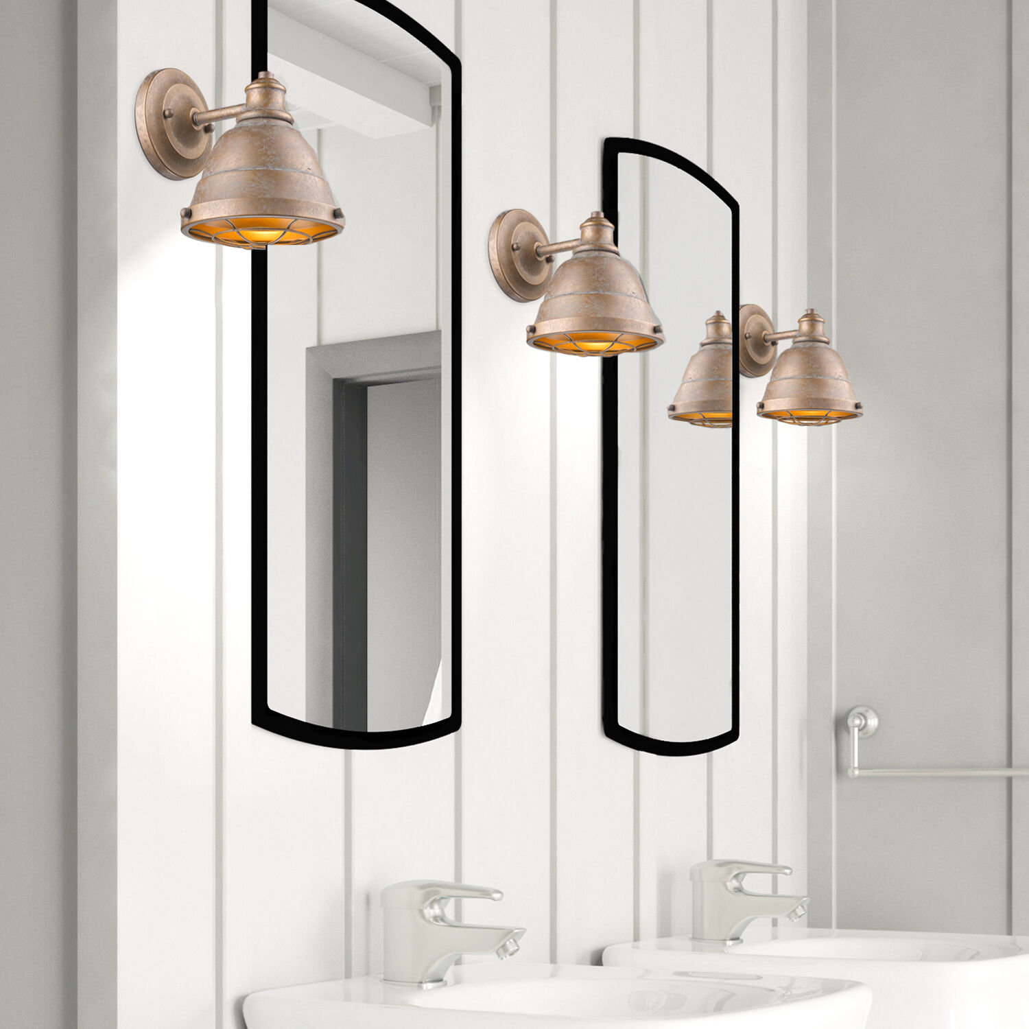 Bartlett Vanity Wall Light in Copper Patina