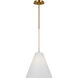 AERIN Remy 1 Light 11 inch Burnished Brass Pendant Ceiling Light