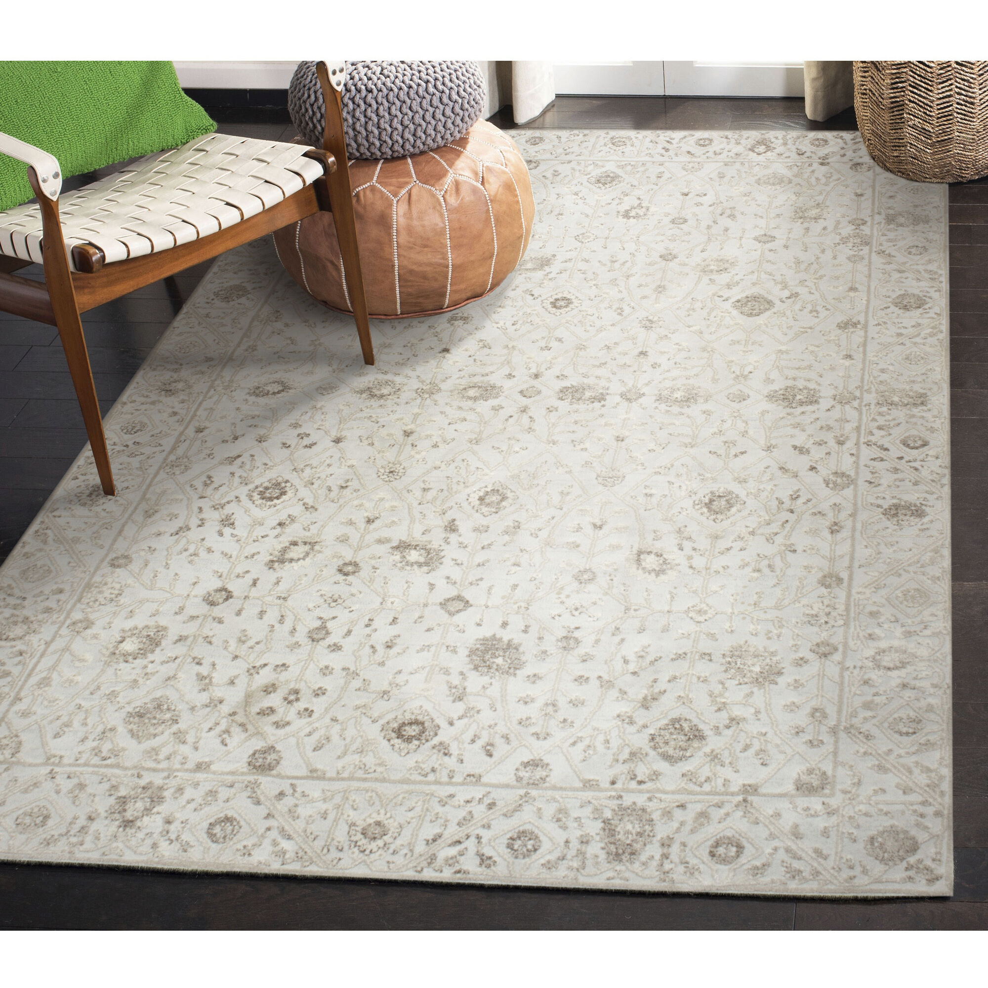 Ariella 122.1 X 122.1 inch Cream and Brown Indoor Rug, Large