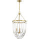 Jennings 3 Light 16.13 inch Warm Brass Pendant Ceiling Light