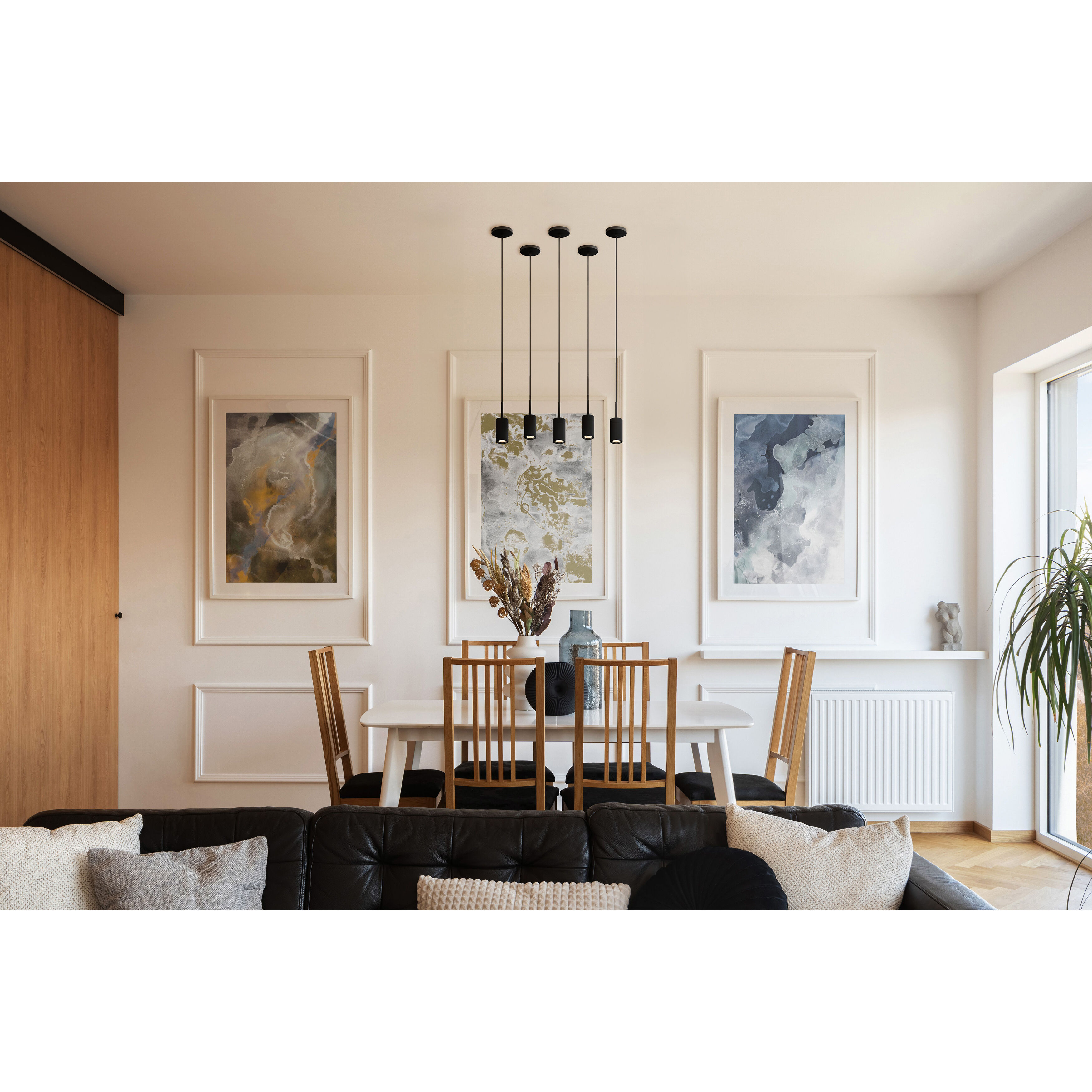 GX15 LED 4 inch Black Pendant Ceiling Light