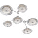 Atmosphere Cumulus LED 38.5 inch Classic Silver Sconce/Flush Mount Ceiling Light in 3000K LED, Classic Silver with White Inner, Hub & Spoke