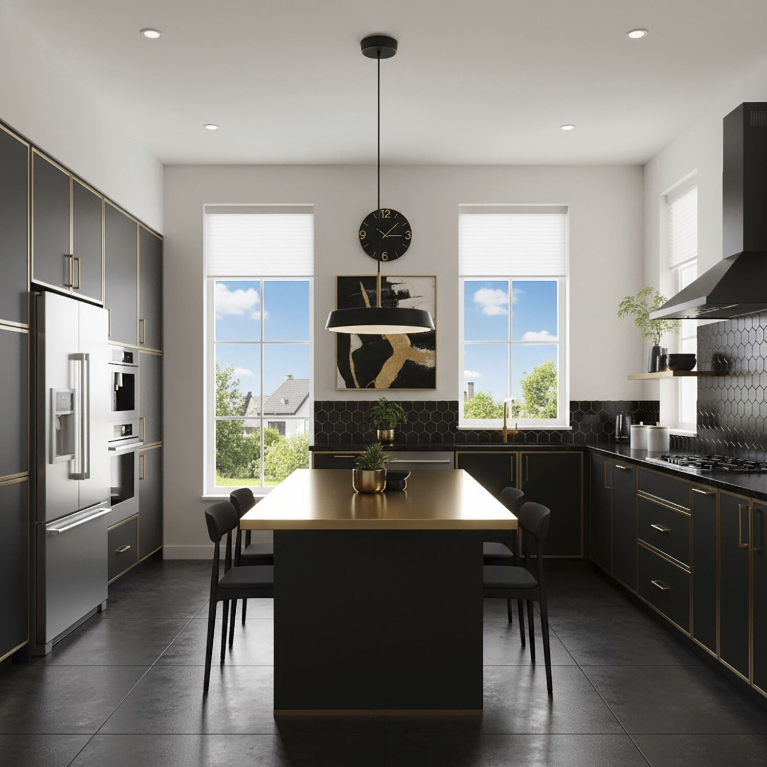 Lexi LED 16 inch Black Pendant Ceiling Light