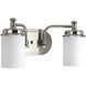 Folsham 2 Light 16 inch Brushed Nickel Bath Vanity Wall Light, Design Series