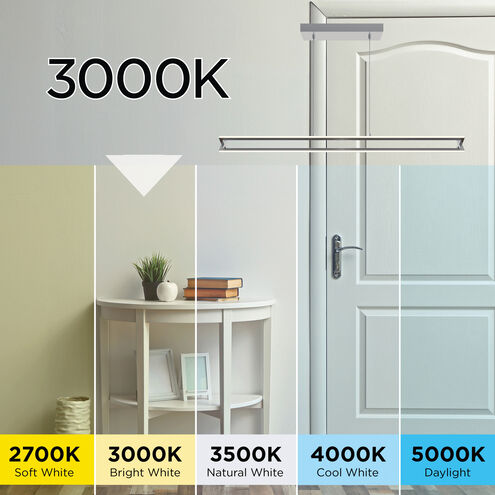 Cass LED 4 inch Satin Nickel Pendant Ceiling Light