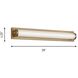 Weston LED 28 inch Satin Brass Vanity Light Wall Light