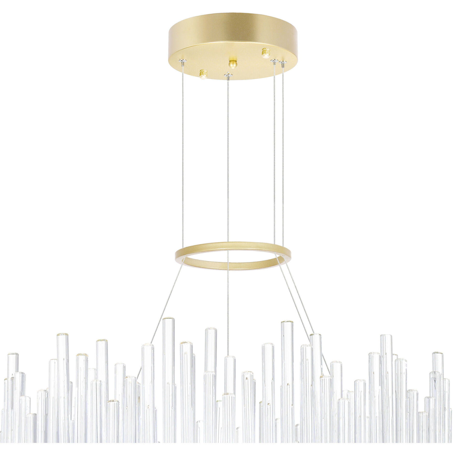 Genevieve LED 24 inch Medallion Gold Chandelier Ceiling Light