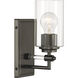 Binsly 1 Light 4.5 inch Rustic Gun Metal Bath Sconce Wall Light