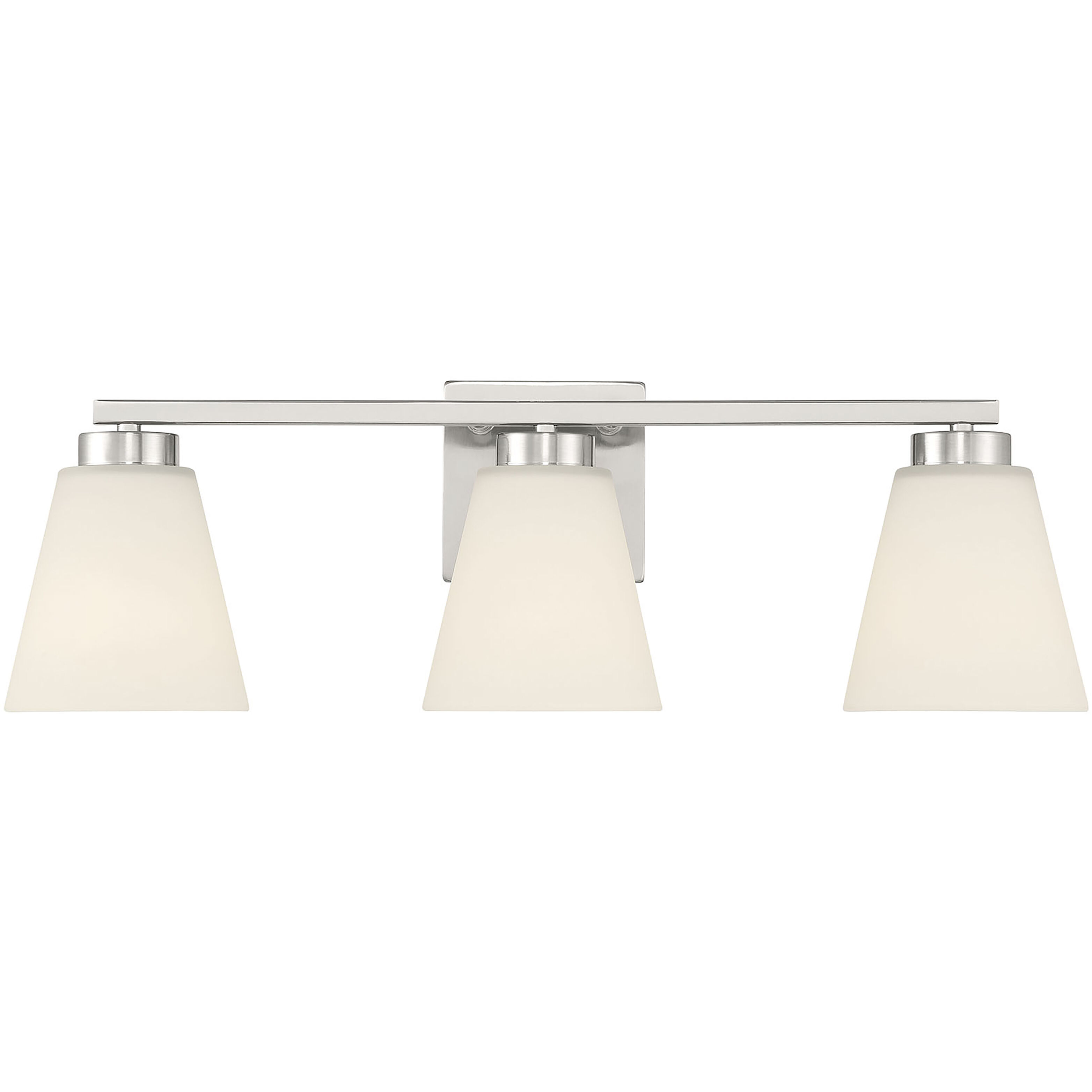 Strayhan 3 Light 22 inch Brushed Nickel Bathroom Vanity Light Wall Light