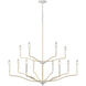 Breezeway 12 Light 40 inch White Coral with Natural Chandelier Ceiling Light