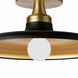 Quentin 1 Light 12 inch Matte Black and Aged Brass Semi Flush Mount Ceiling Light