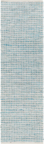 Jamie 96 X 30 inch Teal Rug in 2.5 x 8, Runner