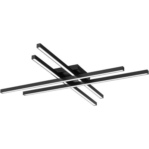 Parallax LED 32 inch Black Flush Mount Ceiling Light, dweLED