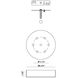 Leo 6.75 inch Rusty Black Multi Ceiling Canopy Ceiling Light