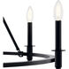 Carrick 6 Light Black Chandelier Ceiling Light, 1 Tier Small