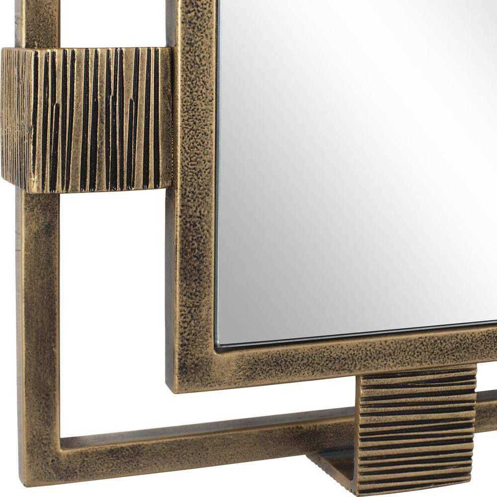 Elsher 45 X 30 inch Antique Gold Wall Mirror