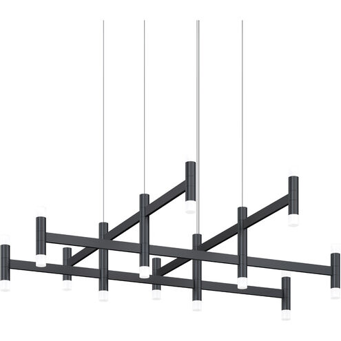 Systema Staccato LED 43 inch Satin Black Pendant Ceiling Light