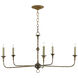 Nottaway 5 Light 36 inch Pyrite Bronze Chandelier Ceiling Light, Small