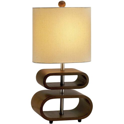 Rhythm 20 inch 60.00 watt Walnut Table Lamp Portable Light