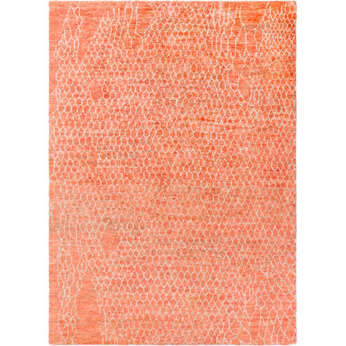 Bjorn 132 X 96 inch Bright Orange, Khaki, Dark Brown Rug