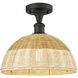 Ballston Bristol Natural II 1 Light 11.75 inch Oil Rubbed Bronze Semi-Flush Mount Ceiling Light