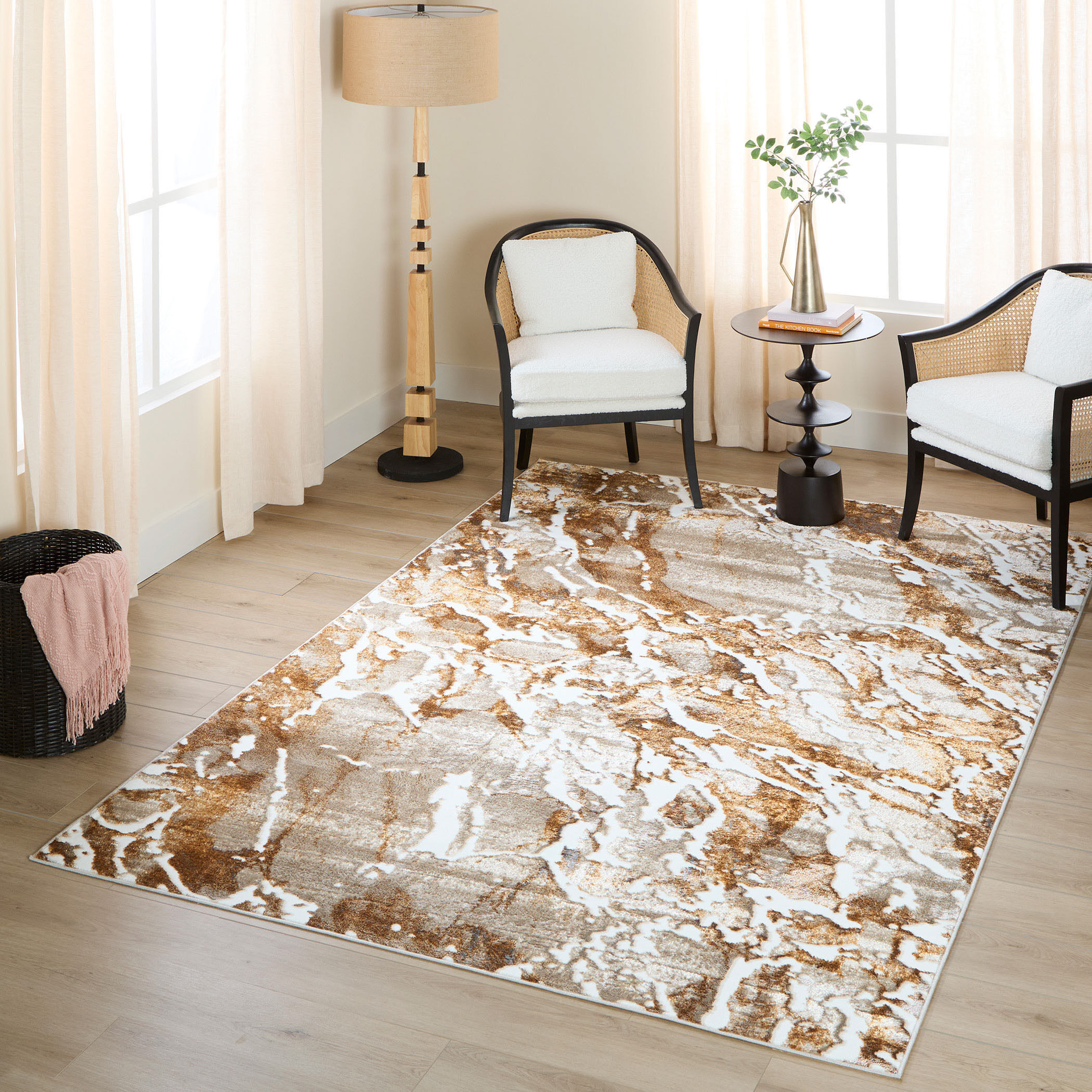 Melet 36 X 24 inch Gold Rug in 2 x 3