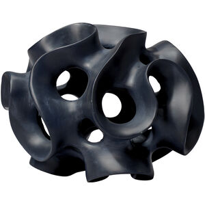 Ribbon Black Decorative Sphere