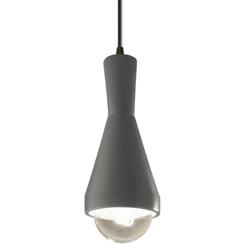 Radiance Collection LED 5 inch Pewter Green with Dark Bronze Pendant Ceiling Light
