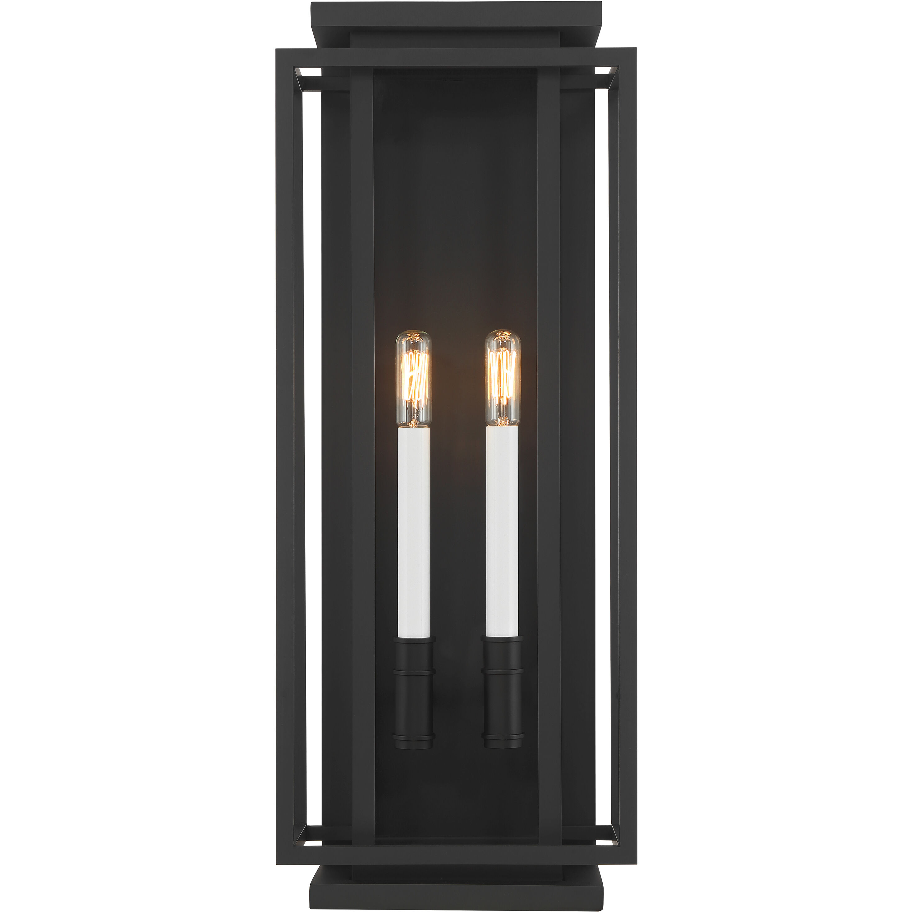 Stratford 2 Light 23.5 inch Dark Matte Black Outdoor Wall Sconce