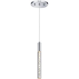 Champagne Wands LED 1 inch Chrome Pendant Ceiling Light
