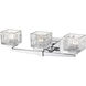 Rubicon 3 Light 22 inch Chrome Vanity Wall Light in G9