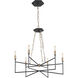 Bodie 6 Light 26 inch Havana Gold and Carbon Chandelier Ceiling Light